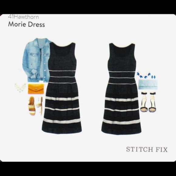 41 hawthorn Morie black and white striped dress M - Picture 9 of 10